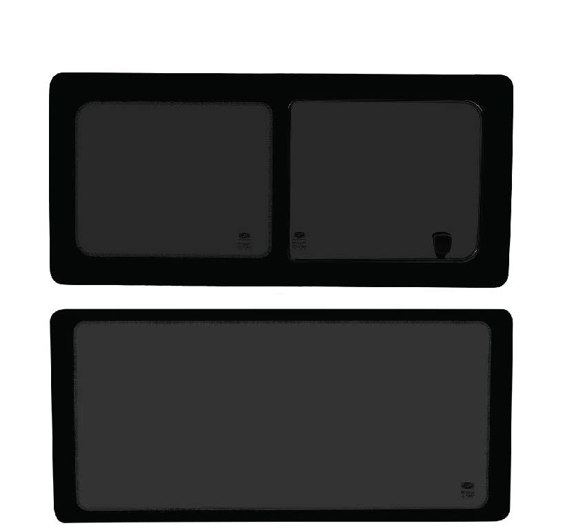VW T4 – Window Set – Driver Side Sliding – Passenger Side Fixed – SWB/LWB – Privacy Glass