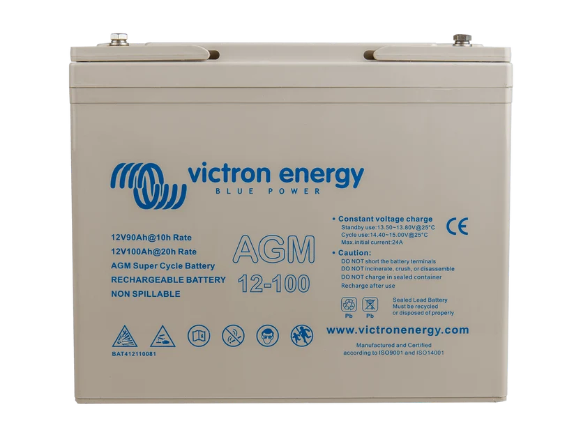 Victron 12V/100Ah AGM Super Cycle Battery (M6) - BAT412110081