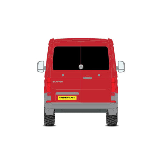 VW Crafter (2017 – Current Year) – Barn Door Windows – Textured – Privacy Glass