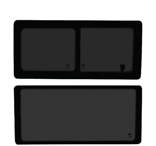 VW T4 – Window Set – Driver Side Sliding – Passenger Side Fixed – SWB/LWB – Privacy Glass